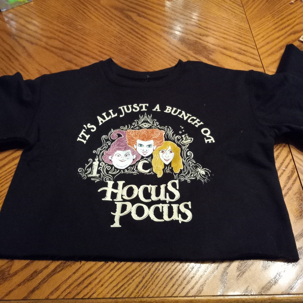 Hocus-pocus  long sleeve cropped sweatshirt. Size Large